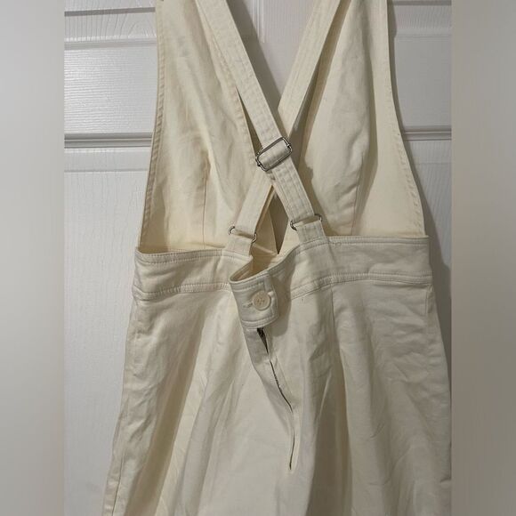 Sincerely Jules Denim V Cut Pale Yellow Jumpsuit. - Picture 6 of 9